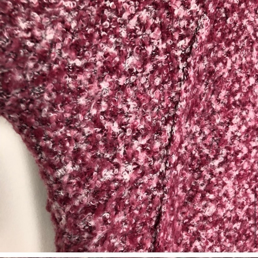 𝅺unique Mohair Knit Short Sleeve Zip Up Stretch Baggy Sweater Cardigan Coat - Picture 9 of 13